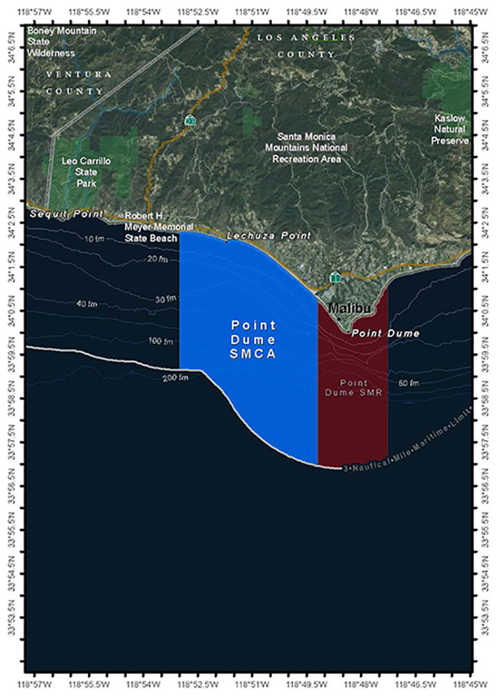 Map of Point Dume State Marine Conservation Area - click to enlarge in new tab